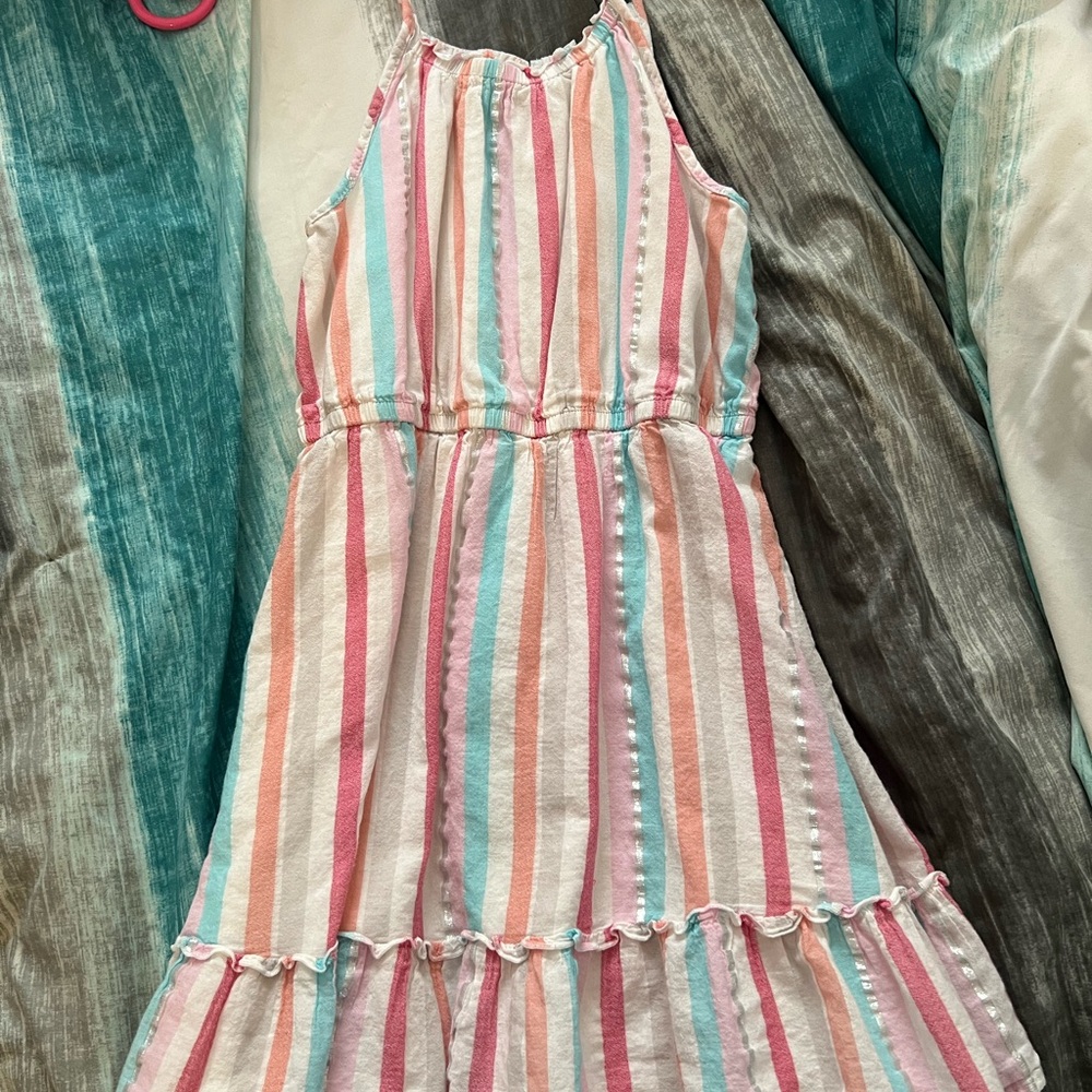 Striped Multicolor Kids Dress